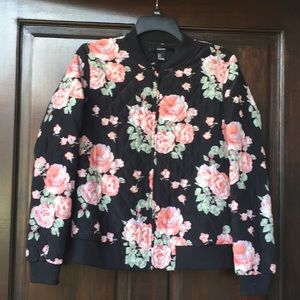 Forever 21: quilted floral bomber jacket!